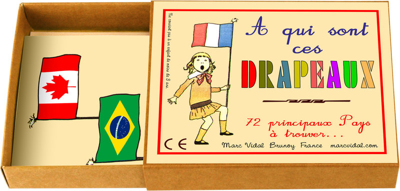 Cartes éducatives de jeu drapeaux du monde - Marc Vidal