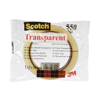 Scotch Rouleau Transparent 550 19 mm x 66 m - Lot de 8 rubans