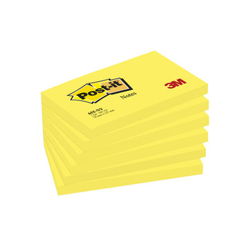 POST-IT Notes adhésives repositionnables - Jaune néon - 127 x 76 mm