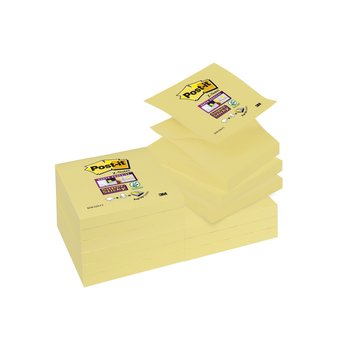 Lot de 12 blocs de 100 feuilles post-it notes jaune, 76 x 102 mm