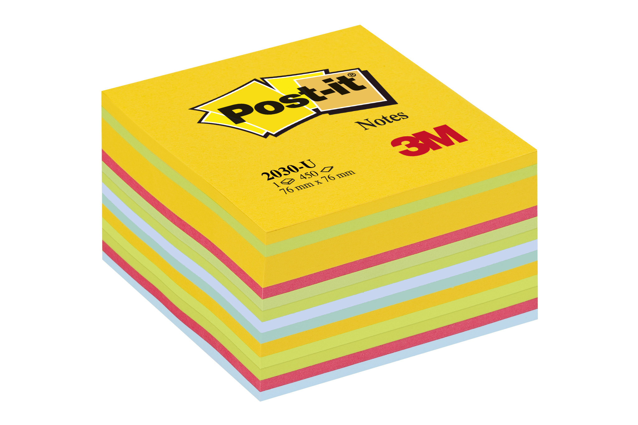 Post-it ROSE - 4 couleurs - 100 feuilles - Format 76x127 mm
