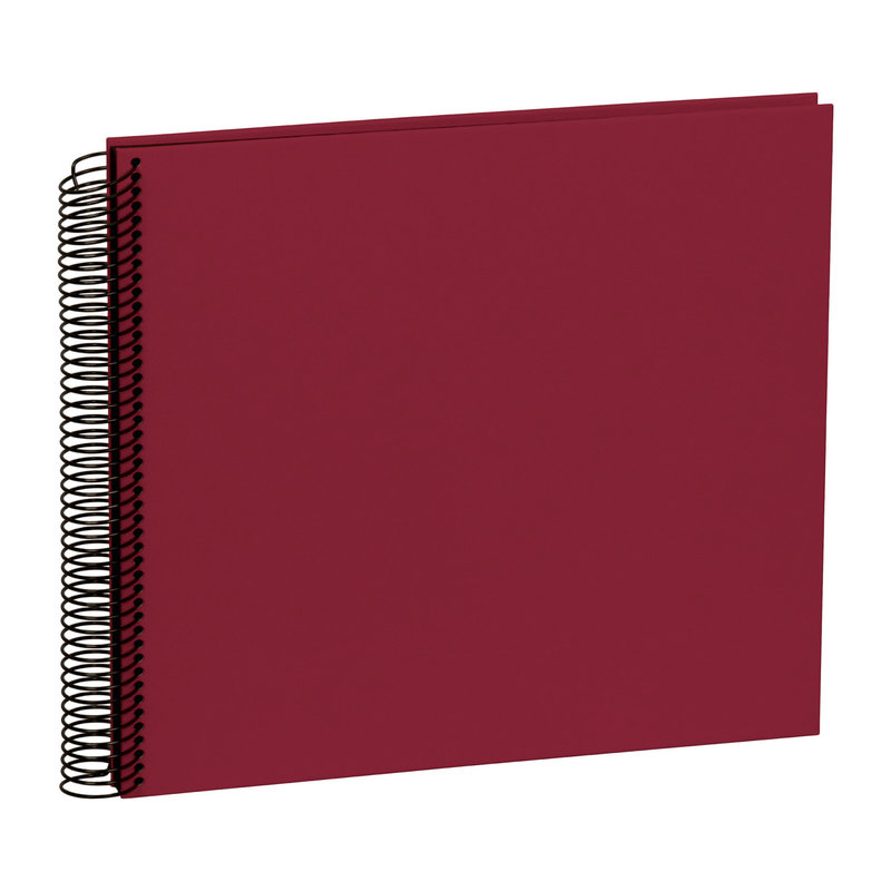 SEMIKOLON Album photos spiralé Economy Medium Bordeaux pages noires 23x24,5cm