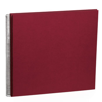 SEMIKOLON Album photos spiralé Economy Large Bordeaux pages noires 34,5x33,2cm
