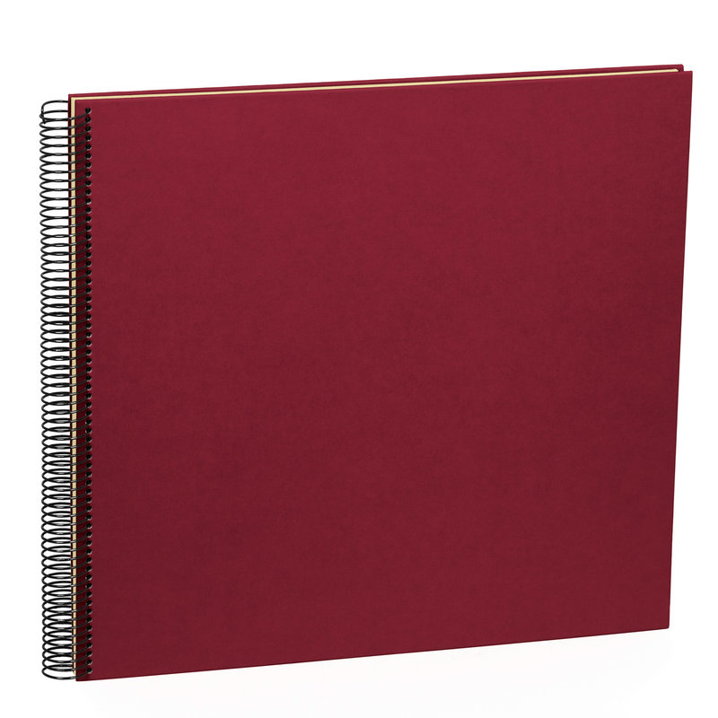 SEMIKOLON Album photos spiralé Economy Large Burgundy pages crème 34,5 x 33,2 cm