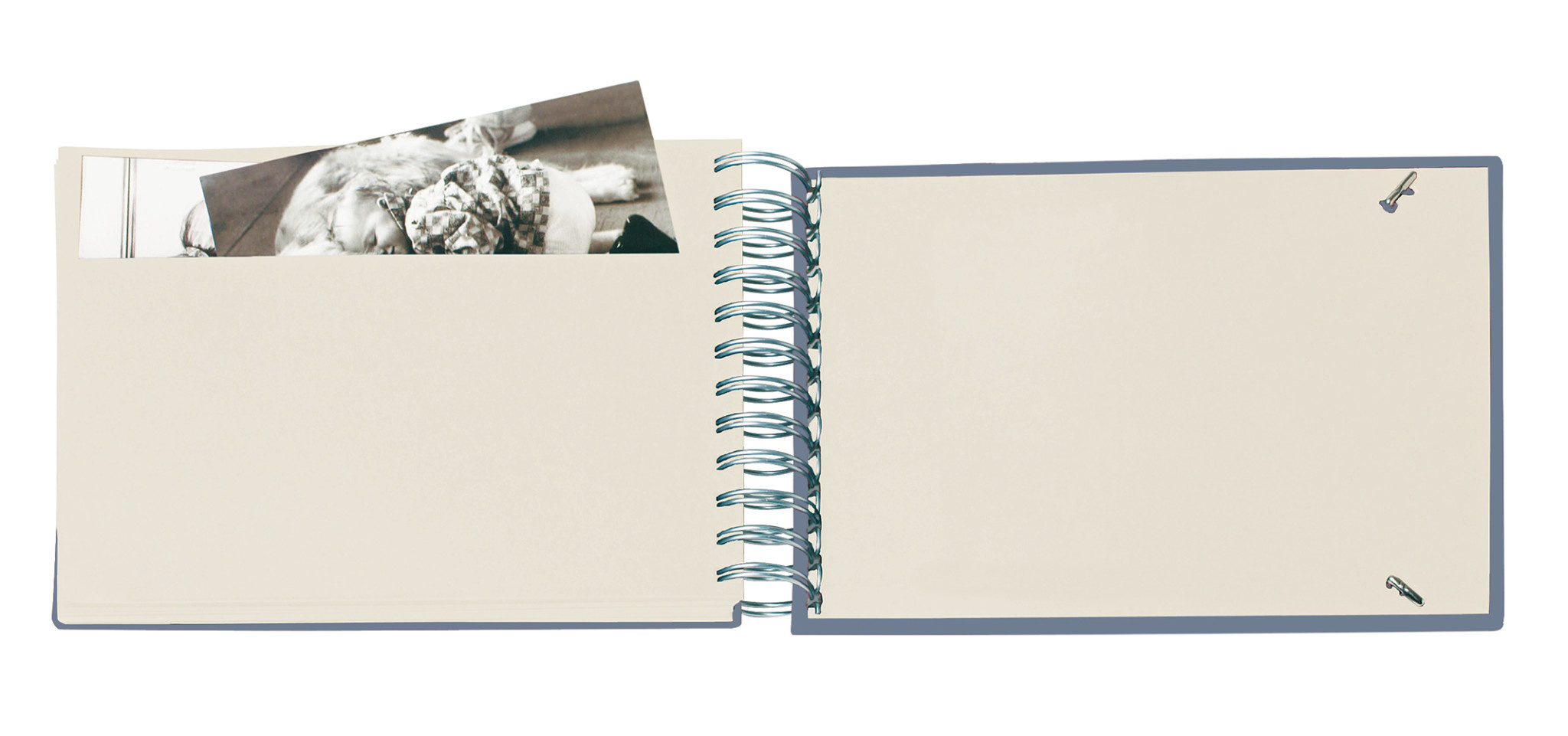 SEMIKOLON Album photos spiralé Mini Mucho Vert Mousse pages crème 23x16cm