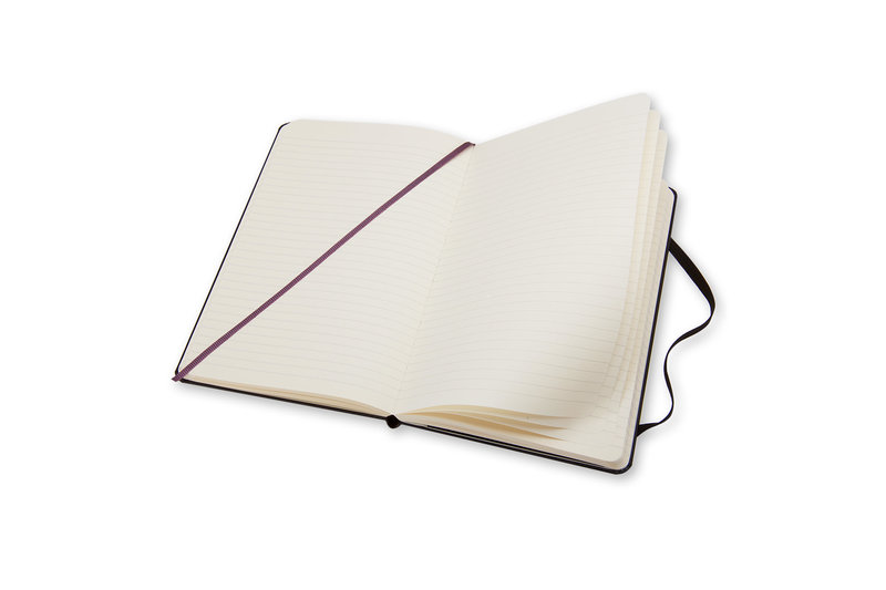 MOLESKINE Carnet Classique Grand Format Ligné Noir Couverture Rigide