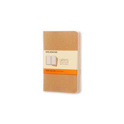 MOLESKINE Set De 3 Cahiers Format De Poche Ligné Marron Kraft