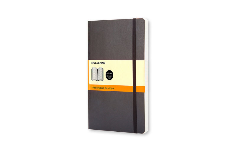 MOLESKINE Carnet Classique Grand Format Ligné Noir Couverture Souple 13x21cm