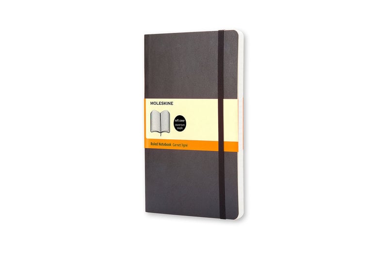 MOLESKINE Carnet Moleskine souple 13 x 21 cm ligné noir