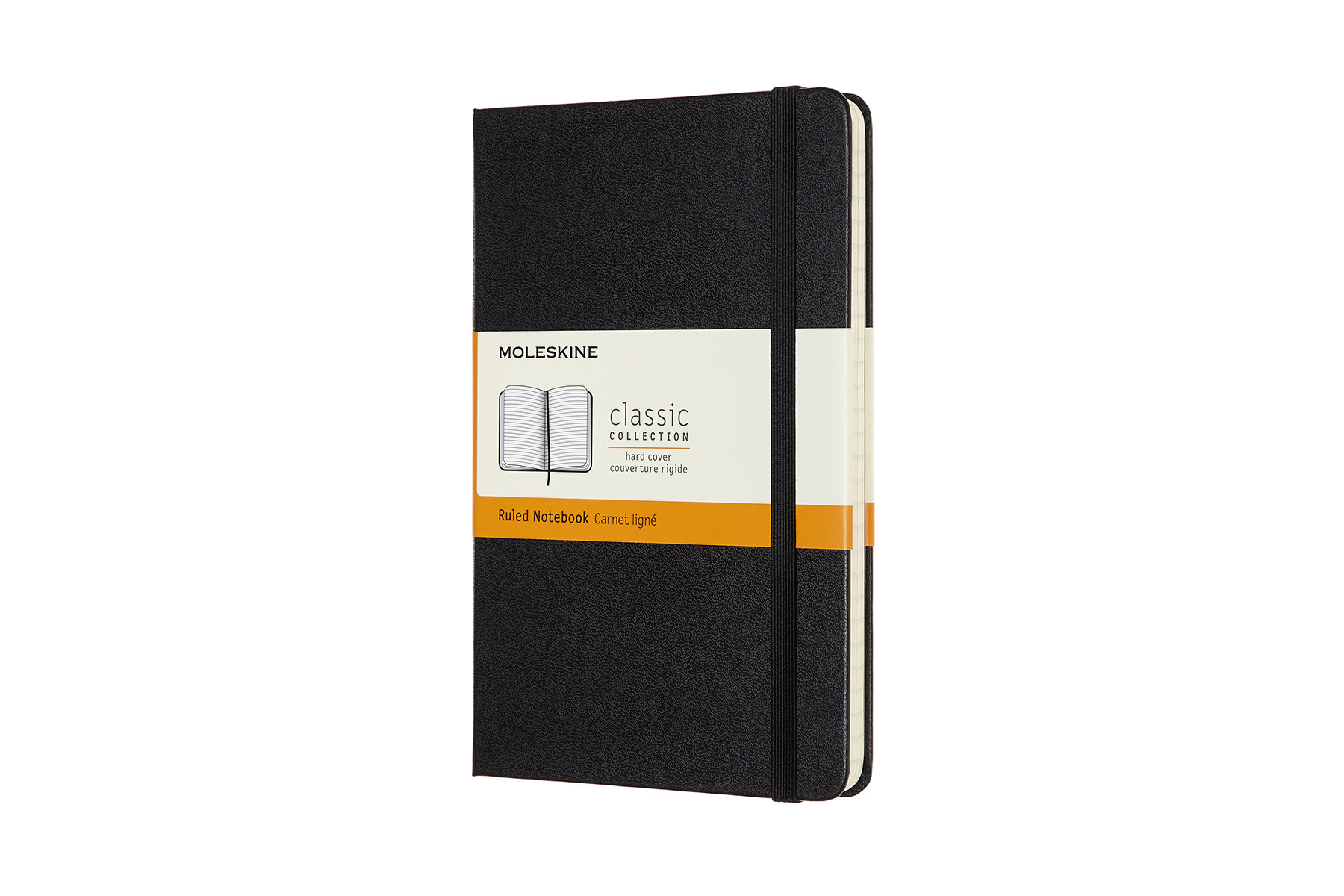 MOLESKINE Carnet Classique Format Moyen ligné Noir Couverture Rigide
