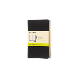 MOLESKINE Set De 3 Cahiers Format De Poche À Pages Blanches Noir