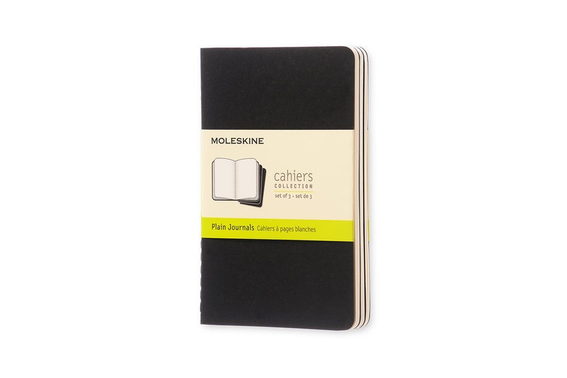 MOLESKINE 3 Cahiers Format De Poche À Pages Blanches Noir