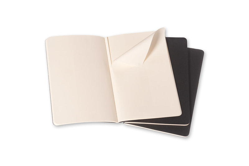 MOLESKINE Set 3 Cahiers Format De Poche À Pages Blanches Noir