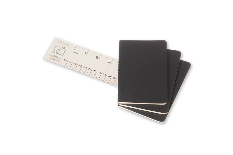 MOLESKINE Set 3 Cahiers Format De Poche À Pages Blanches Noir