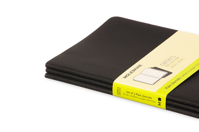 MOLESKINE Set 3 Cahiers Grand Format Pages Blanches Noir