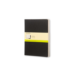 MOLESKINE Set 3 Cahiers Très Grand Format À Pages Blanches Noir