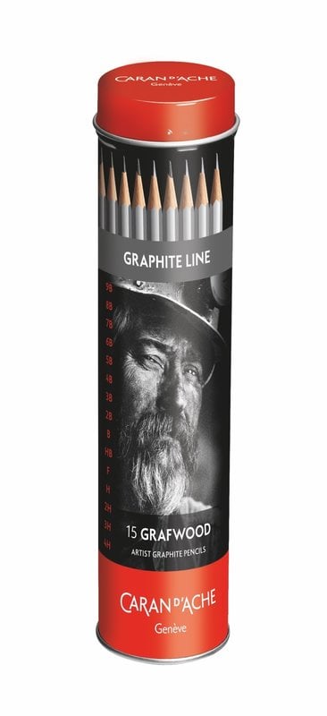 CARAN D'ACHE CARAN D'ACHE GRAPHITE LINE, ASSORTIMENT 15 CRAYONS