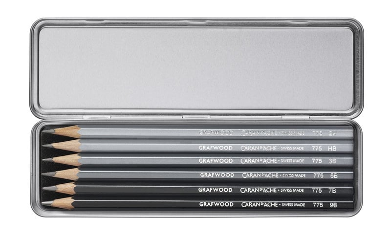 CARAN D'ACHE CARAN D'ACHE GRAPHITE LINE, ASSORTIMENT 6 CRAYONS