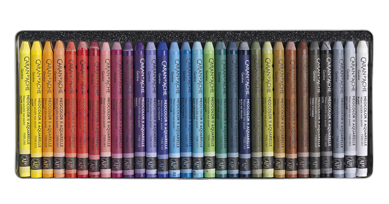 CARAN D'ACHE Pastels NEOCOLOR® II Boîte métal de 30 couleurs assorties