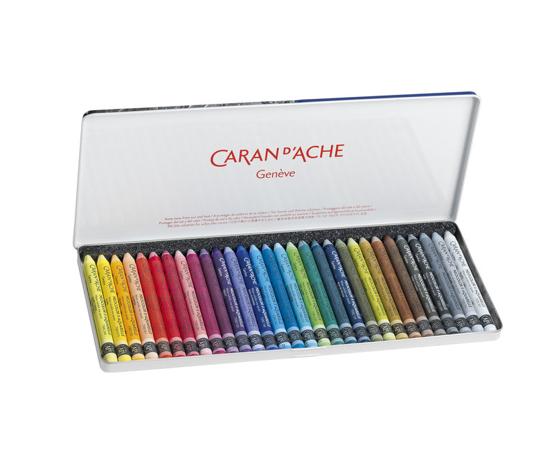 CARAN D'ACHE Pastels NEOCOLOR® II Boîte métal de 30 couleurs assorties