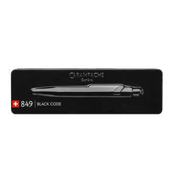 CARAN D'ACHE CARAN D'ACHE STYLO BILLE 849 BLACK CODE AVEC ÉTUI SLIM PACK