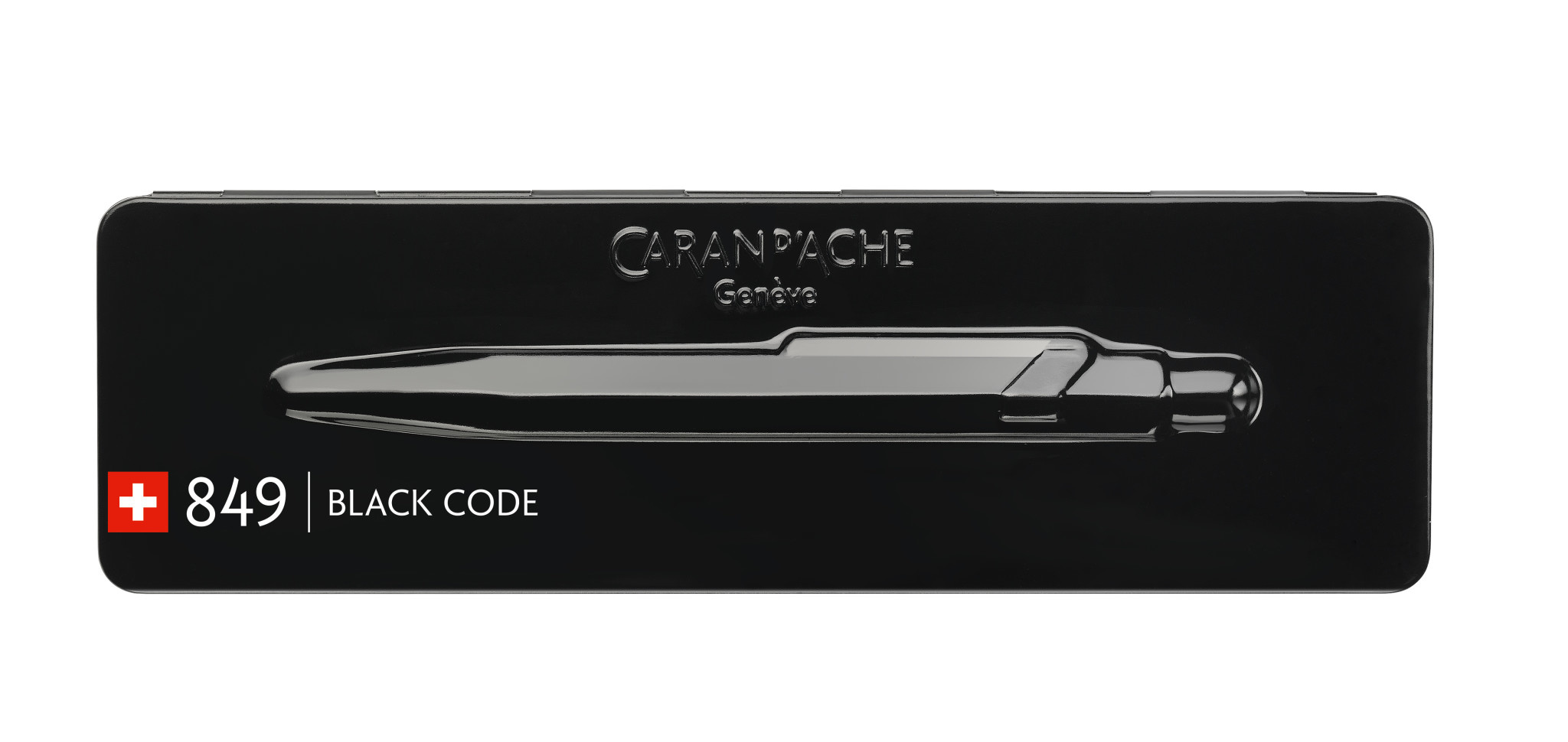 CARAN D'ACHE Stylo bille 849 Black Code avec étui