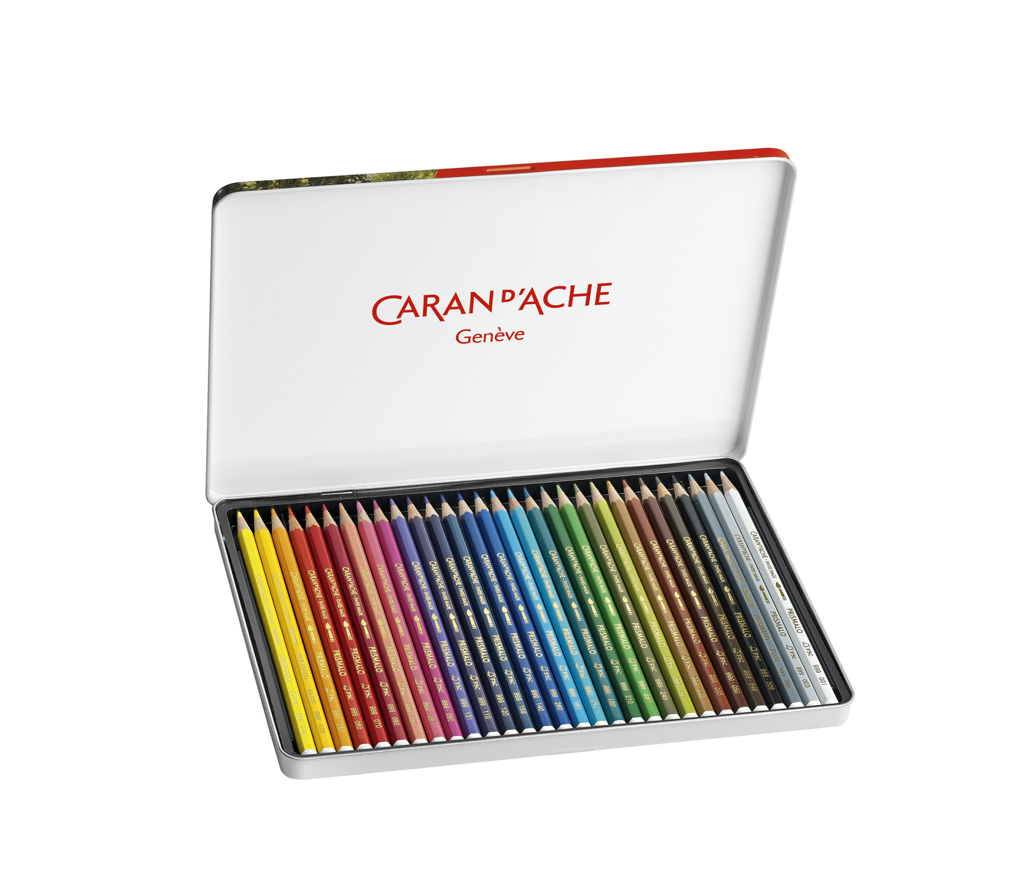 CARAN D'ACHE PRISMALO® Aquarelle Boîte métal de 30 crayons de couleurs