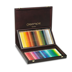 CARAN D'ACHE PRISMALO® Aquarelle Coffret Bois de 80 crayons de couleurs