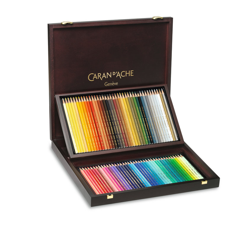 CARAN D'ACHE PRISMALO® Aquarelle Coffret Bois de 80 crayons de couleurs