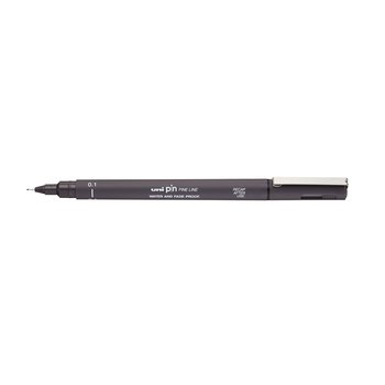 UNI-BALL Stylo Pointe Calibrée 0.1Mm Uni Pin Gris Foncé