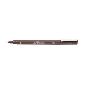 UNI-BALL Stylo Pointe Calibrée 0.1Mm Uni Pin Sépia