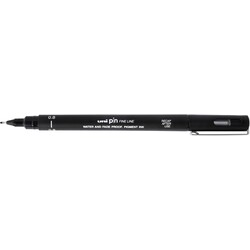 UNI-BALL Stylo Pointe Calibree 0.8mm Uni Pin Noir