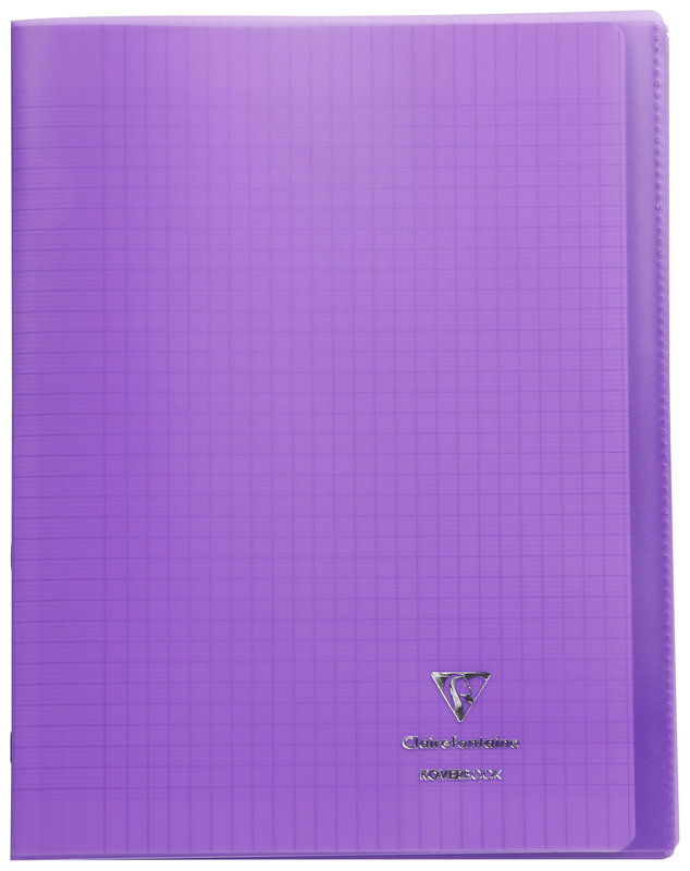 CLAIREFONTAINE Cahier Koverbook BLUSH piqué PP bicolore opaque 17x22cm 96p  Seyès coloris assortis.