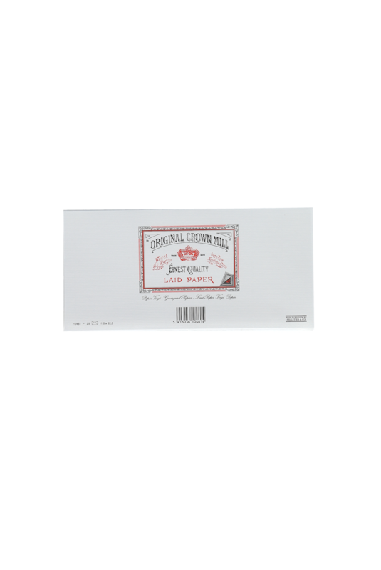 CROWN MILL 25 Env. 11,0X22,5 Dbl Blc Vergé Blanc 100 G.