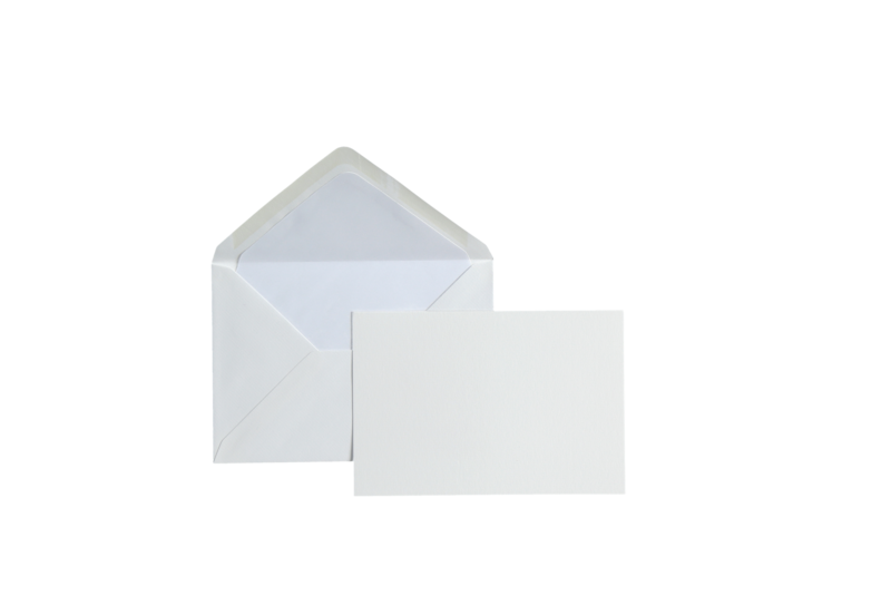 CROWN MILL 15 Cartes 10,5X15,5 / 15 Env. 11,4X16,2 Dbl Blc Vergé Blanc 280 G.