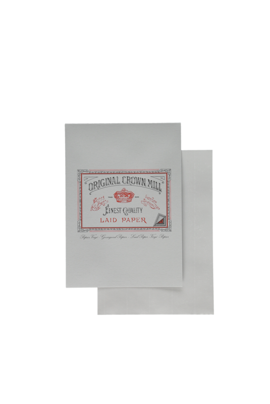 CROWN MILL Bloc Corres. 50 Feuilles A5 Vergé Gris 100 G.