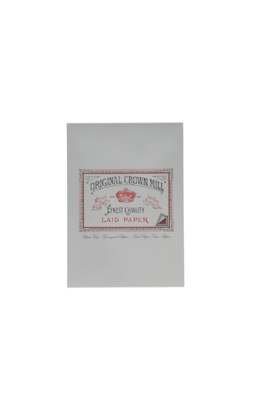 CROWN MILL Bloc Corres. 50 Feuilles A5 Vergé Gris 100 G.