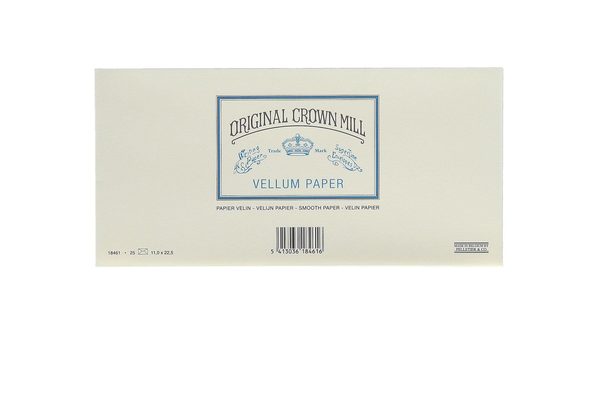 CROWN MILL 25 Env. 11,0X22,5 Dbl Blc Vélin Crème 120 G.