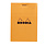 CLAIREFONTAINE Bloc Agrafé Rhodia Orange N°11 7,4X10,5 Cm 80 Feuillets Petits Carreaux 5X5 80 G