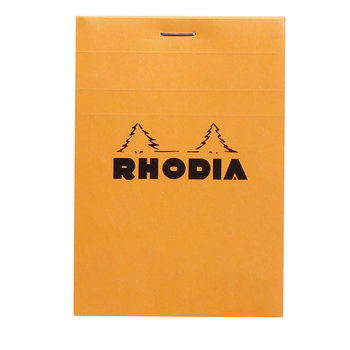 CLAIREFONTAINE Bloc Agrafé Rhodia Orange N°12 8,5X12 Cm 80 Feuillets Petits Carreaux 5X5 80 G