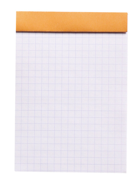 CLAIREFONTAINE Bloc Agrafé Rhodia Orange N°12 8,5X12 Cm 80 Feuillets Petits Carreaux 5X5 80 G