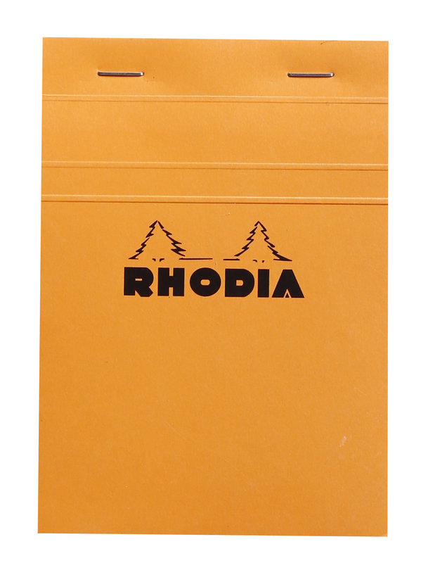 CLAIREFONTAINE RHODIA Orange Bloc agrafé N°13 quadrillé 5/5 80f 80g