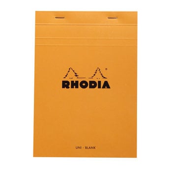 CLAIREFONTAINE Bloc Agrafé Rhodia Orange N°16 14,8X21 Cm 80 Feuillets Uni 80 G