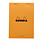 CLAIREFONTAINE Bloc Agrafé Rhodia Orange N°16 14,8X21 Cm 80 Feuillets Uni 80 G