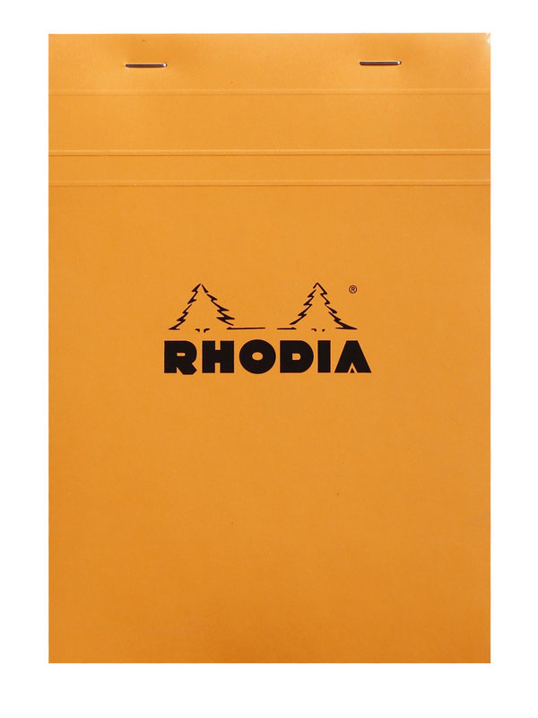 CLAIREFONTAINE Bloc Agrafé Rhodia Orange N°16 14,8X21 Cm 80 Feuillets Petits Carreaux 5X5 80 G