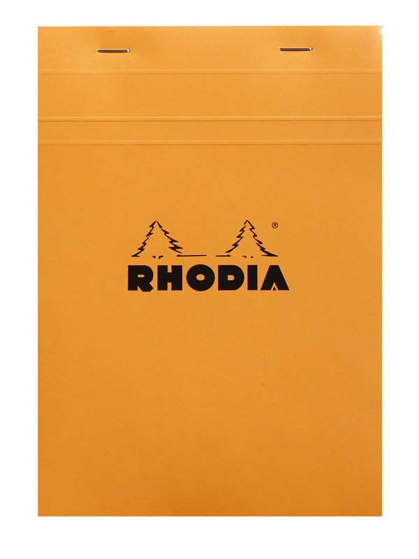 CLAIREFONTAINE RHODIA Orange Bloc agrafé N°16 quadrillé 5/5 80f 80g