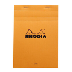 RHODIA Bloc Agrafé Rhodia Orange N°16 14,8X21 Cm 80 Feuillets Ligné Avec Marge 80 G