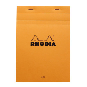 CLAIREFONTAINE Bloc Agrafé Rhodia Orange N°16 14,8X21 Cm 80 Feuillets Ligné Avec Marge 80 G