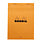 CLAIREFONTAINE RHODIA Orange Bloc agrafé N°16 ligné et marge 80f 80g