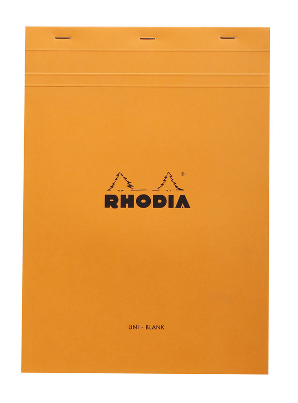 CLAIREFONTAINE RHODIA Orange Bloc agrafé N°18 uni 80f 80g